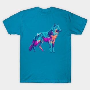 Geometeric Low Poly 3D Wolf T-Shirt